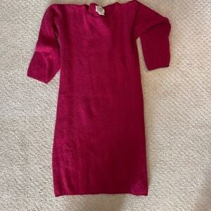 vintage wool and rabbit hair sweater dress